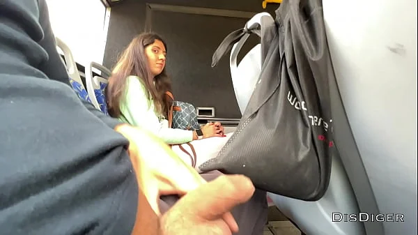 A stranger girl jerked off and sucked my dick in a public bus full of people