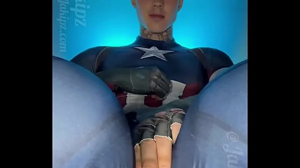 Stroking My Massive Cock In Super Hero Costumes Before Shooting A Huge Load