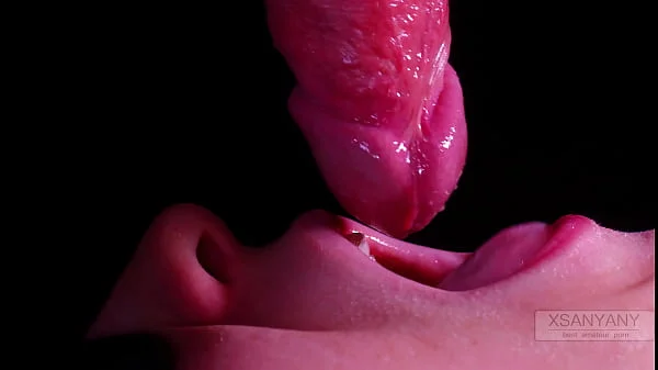 CLOSE UP: BEST Milking Mouth for your DICK! Sucking Cock ASMR, Tongue and Lips BLOWJOB DOUBLE CUMSHOT -XSanyAny