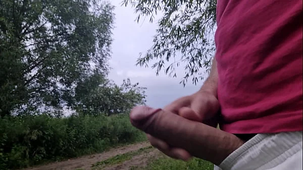 I public jerk off dick near unknown busty blonde girl and she want look how i masturbate and want touch my cock