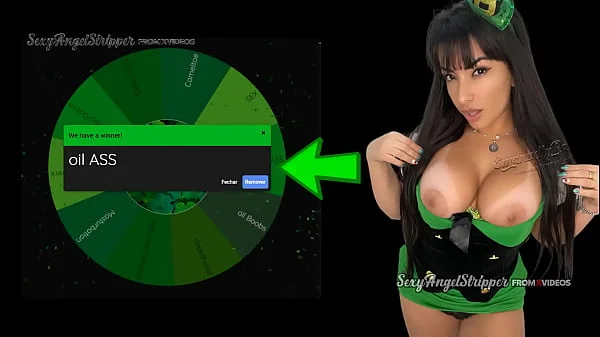 Wheel of Sex jerk off game Sexy big ass latina leprechaun cosplay OIL ON ASS TWERK AND CAMEL TOE