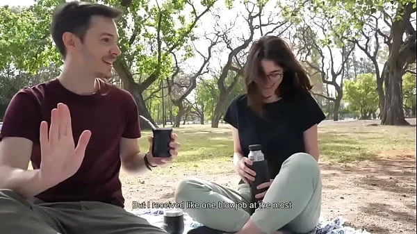 How does a Day at the Park end up with a Public Blowjob- - Cute Teen Swallows Cum