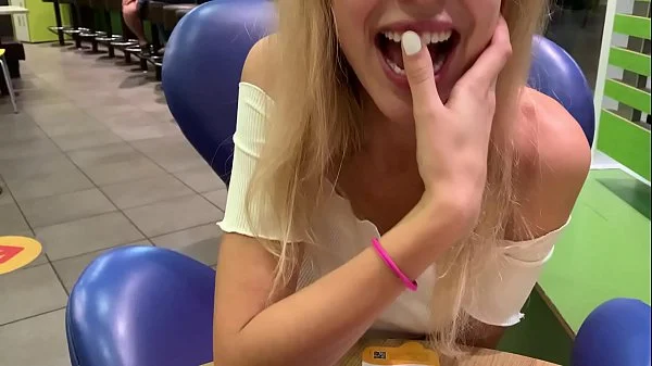 SWEET b. ORGASM CONTROL IN PUBLIC. ELEVATOR,STREET,MCDONALD'S. PEOPLE IN SHOCK