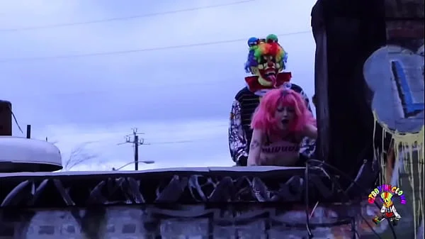 Fucking this gothic chick on the roof