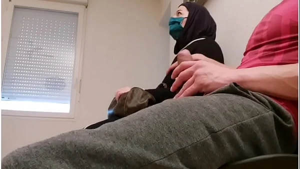 Pervert doctor puts a hidden camera in his waiting room, this muslim slut will be caught red-handed with empty French ball