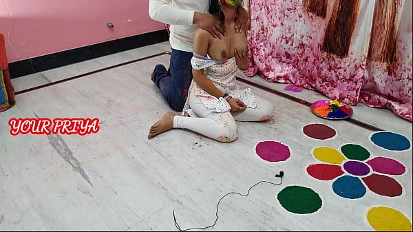 Holi special: Indian Priya had great fun with step brother on Holi occasion