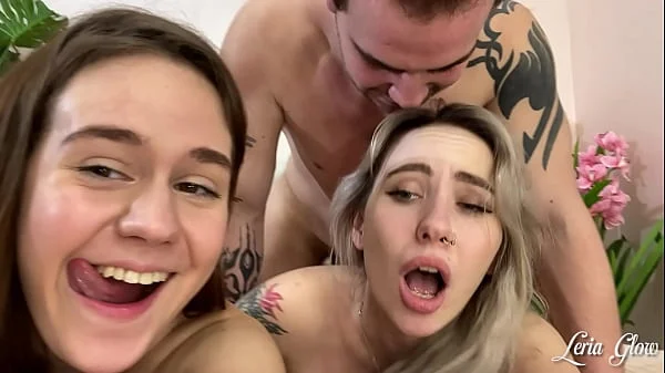 Nasty Teen Being Fucked Dirty By Married Couple - Intense Threesome - Leria Glow & Bella Mur & Darko Mur