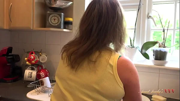 AuntJudysXXX - Fucking your Busty Stepmom Olga in the Kitchen (POV Experience)