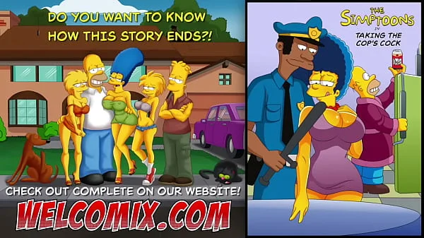 Taking the cop's cock - The Simptoons