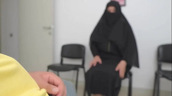 This Muslim woman is SHOCKED !!! I take out my cock in Hospital waiting room.