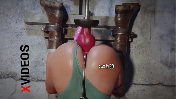 Sex machine fucked hard this 3D girl in her ass